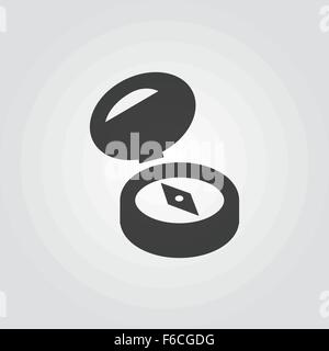 Kompass schwarz-Symbol. Zeichen und symbol Stock Vektor