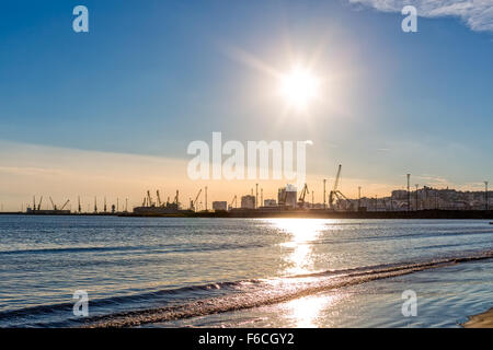 Hafen von Durres in Albanien Stockfoto