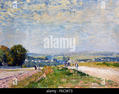 Le Chemin de Montbuisson eine Louveciennes - der Weg des Montbuisson nach Louveciennes 1875 Alfred Sisley 1839-1899 britischen / französischen impressionistischen Frankreich Stockfoto