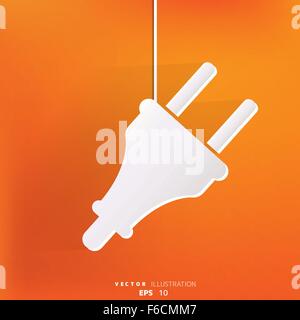 elektrische Stecker Symbol. Elektro-Gabel-symbol Stock Vektor