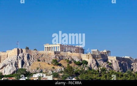 Parthenon-Tempels auf der Athener Akropolis, Athen, Griechenland Stockfoto