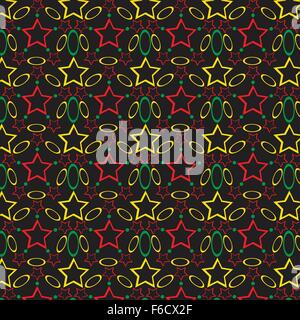 Nahtlose Muster mit verschiedenen geometrischen Figuren, schimmernden kontinuierliche Wallpaper, Luxus Hintergrund, Disco Party Vorlage Stock Vektor