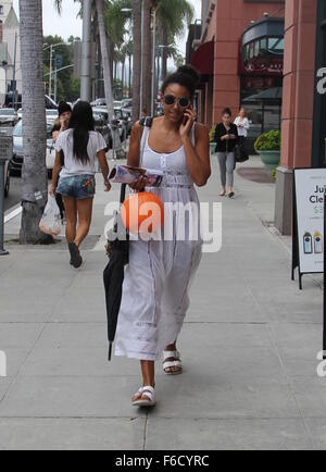 Tracee Ellis Ross trägt ein Kunststoff Laterne in Beverly Hills Featuring: Tracee Ellis Ross Where: Los Angeles, California, Vereinigte Staaten von Amerika bei: 16. Oktober 2015 Stockfoto