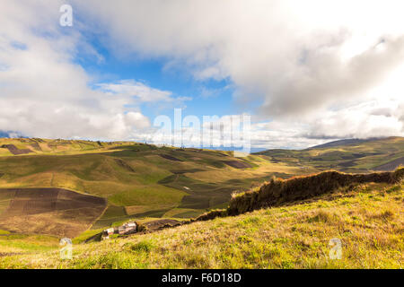 Terrassenförmig angelegten Feld In Ecuador, Südamerika, Luftbild Stockfoto