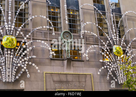 Tiffany & Co., Juwelier, Weihnachtsschmuck, NYC Stockfoto