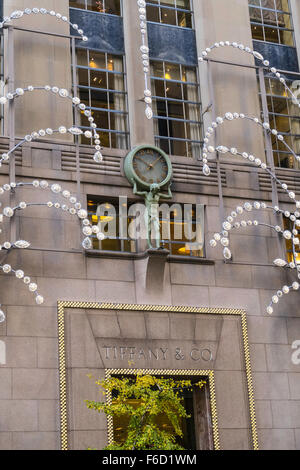 Tiffany & Co., Juwelier, Weihnachtsschmuck, NYC Stockfoto