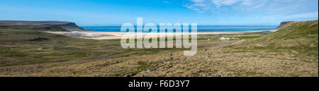 Breidavik Dorf in Patrekfjordur, Westfjorde, Island Stockfoto