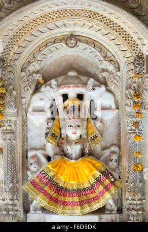 Göttin in Patwon Ki Haveli, Jaisalmer, Rajasthan, Indien, Asien Stockfoto