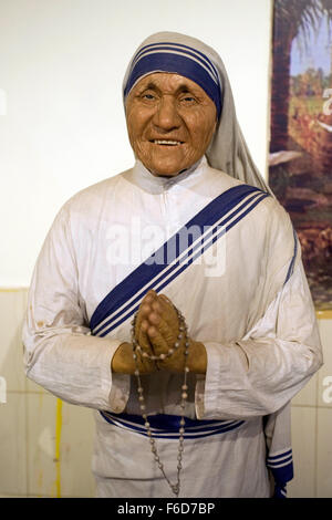 Mutter-Teresa-Statue, Wachsmuseum, Lonavala, Pune, Maharashtra, Indien, Asien Stockfoto