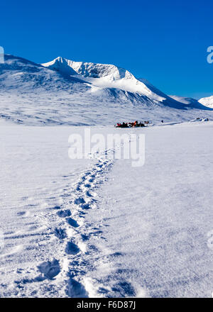 Camping im Sarek Nationalpark Stockfoto