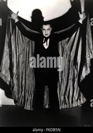 Erscheinungsdatum: 14. Februar 1931. FILMTITEL: Dracula. STUDIO: Universal Pictures. PLOT: Die uralte Vampir Graf Dracula kommt in England und beginnt um Beute auf die tugendhafte Junge Mina. Im Bild: BELA LUGOSI als Graf Dracula (Bild Kredit: Entertainment Bilder) Stockfoto