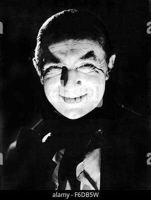 Erscheinungsdatum: 14. Februar 1931. FILMTITEL: Dracula. STUDIO: Universal Pictures. PLOT: Die uralte Vampir Graf Dracula kommt in England und beginnt um Beute auf die tugendhafte Junge Mina. Im Bild: BELA LUGOSI als Graf Dracula (Bild Kredit: Entertainment Bilder) Stockfoto