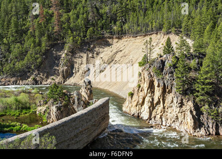 Idaho, Sunbeam Damm am oberen Salmon River an der Mündung des Yankee Gabel Stockfoto