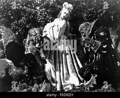 1. Januar 1940 - Josette Day und Jean Marais am Set des Films, schöne und das Biest (auch bekannt als La Belle et la Bete), 1946 (Credit Bild: C Glasshouse/Unterhaltung Bilder) Stockfoto