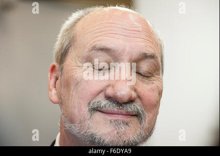 Brüssel, Bxl, Belgien. 17. November 2015. Polnische Verteidigungsminister Antoni Macierewicz zum Jahresbeginn einen europäischen Verteidigungsminister treffen in Brüssel am 17.11.2015 von Wiktor Dabkowski Credit: Wiktor Dabkowski/ZUMA Draht/Alamy Live News Stockfoto