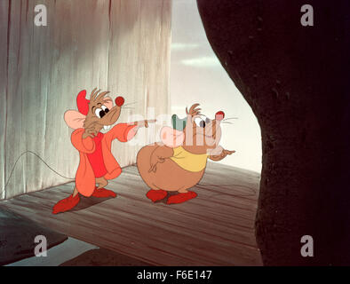 15. Februar 1950; Hollywood, Kalifornien, USA; Szene aus der Walt Disney Pictures animierten Fantasy musical "Aschenputtel." Stockfoto