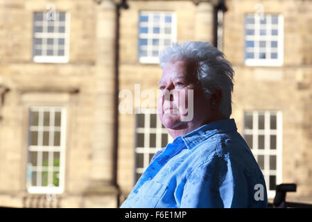 Edinburgh International Book Festival 2013 Porträt von Val McDermid im Charlotte Square Garden. Val McDermid ist ein schottischer Verbrechen Stockfoto