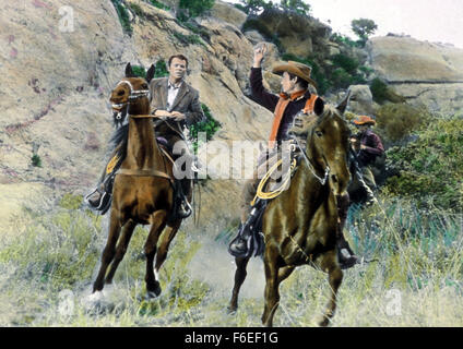 Erscheinungsdatum: 6. November 1963. FILMTITEL: Schießerei am Comanche Creek. STUDIO: Allied Artists Bilder. PLOT: Comanche Creek, Colorado, 1875: Häftling Jack Mason ist aus dem Gefängnis von einer Bande von fremden gebrochen. Sie verwenden ihn bei einem Raubüberfall, dann wenn die Dead or alive Belohnung hoch genug ist, sie ihm zu schießen und sammeln. Die National Detective Agency, jetzt wissen die Bande Methoden, ordnet zu Agent Bob Gifford in Comanche Creek für Eisenbahnraub eingesperrt habe. Die Bande nimmt den Köder (nicht bevor Gifford schönen Salon-Keeper Abbie Auge). Aber wie erhalten der Köder vom Haken? IM BILD: Stockfoto