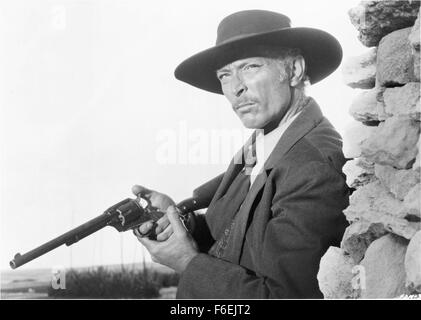 10. Mai 1967; Madrid, Spanien; Schauspieler LEE VAN CLEEF als Colonel Mortimer in Sergio Leone gerichtet westlichen Drama "Für ein paar Dollar mehr." Stockfoto