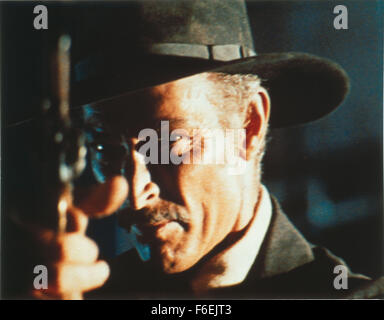 10. Mai 1967; Madrid, Spanien; Schauspieler LEE VAN CLEEF als Colonel Mortimer in Sergio Leone gerichtet westlichen Drama "Für ein paar Dollar mehr." Stockfoto