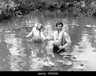 Erscheinungsdatum: Mai 1965. FILMTITEL: Sandokan der große. STUDIO: Ocean Filme. PLOT:. Im Bild: STEVE REEVES als Sandokan und GENEVIEVE GRAD als Mary Ann. Stockfoto