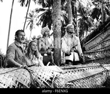 Erscheinungsdatum: Mai 1965. FILMTITEL: Sandokan der große. STUDIO: Ocean Filme. PLOT:. Im Bild: STEVE REEVES als Sandokan und GENEVIEVE GRAD als Mary Ann. Stockfoto