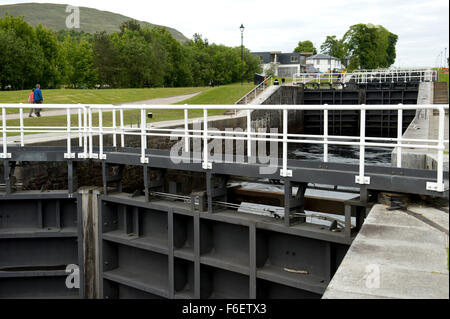 Neptunes Treppe.  Eine Reihe von acht Schleusen auf dem Caledonian Canal auf treppenartigen in der Nähe von Fort William Stockfoto