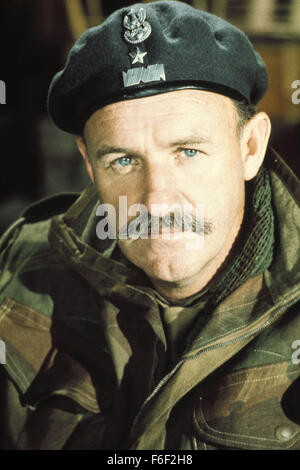 15. Juni 1977; Bronkhorst, Gelderland, Niederlande; Schauspieler GENE HACKMAN Sterne als Generalmajor Stanislaw Sosabowski in Richard Attenborough Regie Kriegsdrama "A Bridge Too Far." Stockfoto