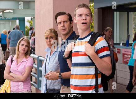 Wir sind THE MILLERS 2013 Warner Bros Film mit von links: Emma Roberts, Jennifer Aniston, Jason Sudeikis und Will Poulter Stockfoto