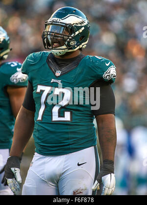 17. November 2015 - Philadelphia, Pennsylvania, USA - Eagles Defensive end Cedric Thornton (72) während NFL Aktion zwischen den Miami Dolphins und den Philadelphia Eagles am Lincoln Financial Field in Philadelphia, Pennsylvania. Die Delphine besiegte die Adler 20-19. Duncan Williams/CSM Stockfoto