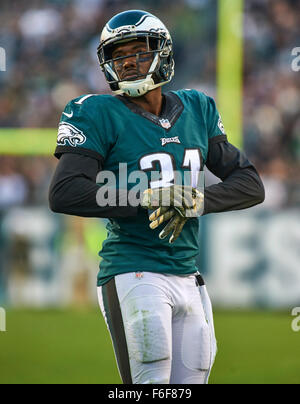 17. November 2015 - Philadelphia, Pennsylvania, USA - Eagles' Cornerback Byron Maxwell (31) während NFL Aktion zwischen den Miami Dolphins und den Philadelphia Eagles am Lincoln Financial Field in Philadelphia, Pennsylvania. Die Delphine besiegte die Adler 20-19. Duncan Williams/CSM Stockfoto