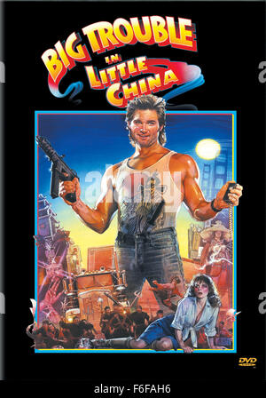 2. Juli 1986; Los Angeles, Kalifornien, USA; Plakatkunst für 20th Century Fox-Action-Komödie, "Big Trouble in Little China" Darsteller KURT RUSSEL als Jack Burton. Obligatorische Credit: Foto von 20th Century Fox. (c) Copyright 1986 von mit freundlicher Genehmigung von 20th Century Fox Stockfoto