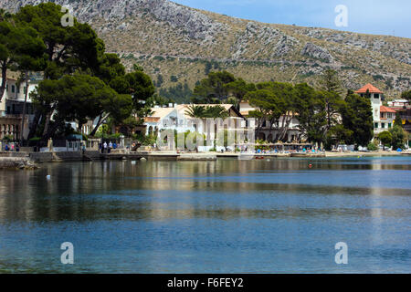 Blick über Port de Pollença Stockfoto