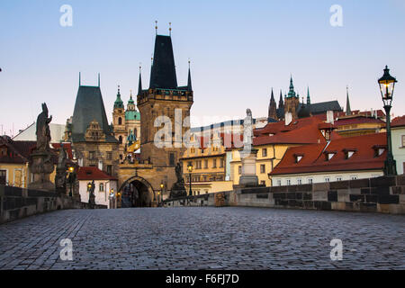 Karlsbrücke in Prag Tschechische Republik Stockfoto