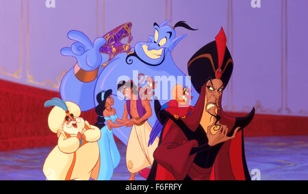 11. November 1992; Los Angeles, Kalifornien, USA; Eine Szene aus dem Film mit SCOTT WEINGER bietet die Stimme von Aladdin "Al" in "Aladdin". Stockfoto