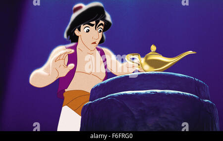 11. November 1992; Los Angeles, Kalifornien, USA; Eine Szene aus dem Film mit SCOTT WEINGER bietet die Stimme von Aladdin "Al" in "Aladdin". Stockfoto