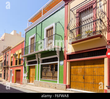 Typischen bunten Häusern in Almeria, Spanien Stockfoto