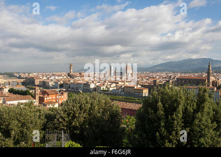 Überblick über Firenze von Piazza Michelangelo Italien Florenz von Piazza Michelangelo Stockfoto
