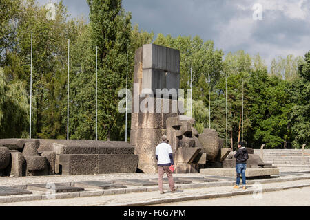 Denkmal für 1,5 Millionen von den Nazis in Auschwitz II-Birkenau Deutsch Nazi Konzentration und Vernichtungslager in Polen ermordet Stockfoto