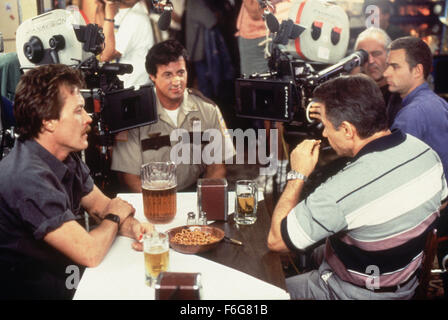 15. August 1997; Edgewater, NJ, USA;  Schauspieler HARVEY KEITEL als Ray Donlan, SYLVESTER STALLONE als Sheriff Freddy Heflin und ROBERT PATRICK als Jack Rucker in "Copland." Stockfoto