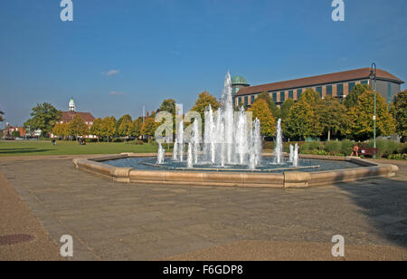 Letchworth Garden City-Wasser-Brunnen in Broadway Garten Stadt Hertfordshire England, Stockfoto