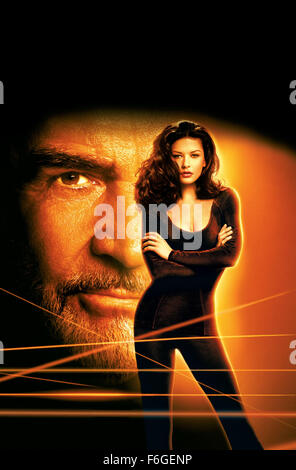 29. April 1999; Los Angeles, Kalifornien, USA; Schauspieler SEAN CONNERY als Robert MacDougal und CATHERINE ZETA-JONES als Virginia Baker in der 20. Century Fox Thriller, "Einschluss". Regie: Jon Amiel. Stockfoto