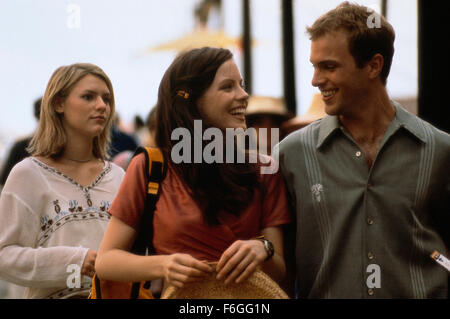 13. August 1999; Bangkok, Thailand; Schauspieler CLAIRE DANES als Alice Marano, KATE BECKINSALE als Darlene Davis und DANIEL LAPAINE als Nick Parks in "Brokedown Palace". Unter der Regie von Jonathan Kaplan. Stockfoto