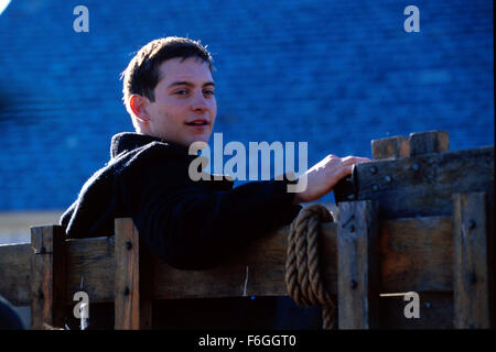 21. Oktober 1999; LENOX, MASSACHUSETTS, USA; Schauspieler TOBEY MAGUIRE Stars wie Homer Wells in "The Cider House Rules." Stockfoto