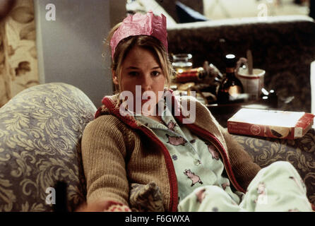 Datum der Freigabe: 13. April 2001. FILMTITEL: Bridget Jones Diary. STUDIO: Kleiner Vogel. PLOT: Bridget Jones ist eine durchschnittliche Frau kämpft gegen ihr Alter, ihr Gewicht, ihren Job, ihren Mangel an Mann und ihren vielen Unvollkommenheiten. Als ein Neujahrsvorsatz beschließt Bridget, übernimm die Kontrolle über ihr Leben ab durch ein Tagebuch, in dem sie immer die vollständige Wahrheit sagen wird. Die Feuerwerke beginnen, wenn ihr charmantes obwohl verrufenen Chef Interesse an der schrulligen Miss Jones hat. In den Mix geworfen sind Bridgets Band leicht exzentrische Freunde und eine eher unangenehme Bekanntschaft, Bridget Stockfoto