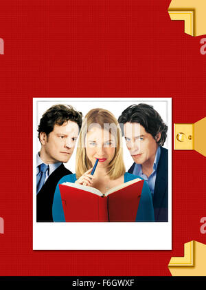 Datum der Freigabe: 13. April 2001. FILMTITEL: Bridget Jones Diary. STUDIO: Kleiner Vogel. PLOT: Bridget Jones ist eine durchschnittliche Frau kämpft gegen ihr Alter, ihr Gewicht, ihren Job, ihren Mangel an Mann und ihren vielen Unvollkommenheiten. Als ein Neujahrsvorsatz beschließt Bridget, übernimm die Kontrolle über ihr Leben ab durch ein Tagebuch, in dem sie immer die vollständige Wahrheit sagen wird. Die Feuerwerke beginnen, wenn ihr charmantes obwohl verrufenen Chef Interesse an der schrulligen Miss Jones hat. In den Mix geworfen sind Bridgets Band leicht exzentrische Freunde und eine eher unangenehme Bekanntschaft, Bridget Stockfoto