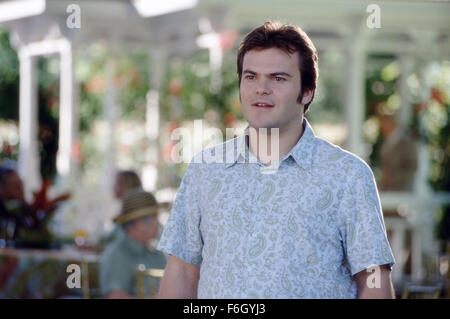 1. November 2001; Hollywood, Kalifornien, USA; JACK BLACK als Hal Larson in der romantischen Komödie/Drama "Shallow Hal" unter der Regie von Bobby und Peter Farrelly. Stockfoto