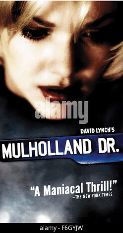 4. November 2001; Hollywood, Kalifornien, USA; DVD-Image aus dem Drama Mysterium "Mulholland Dr." NAOMI WATTS als Betty Elms/Diane Selwyn Darsteller. Stockfoto