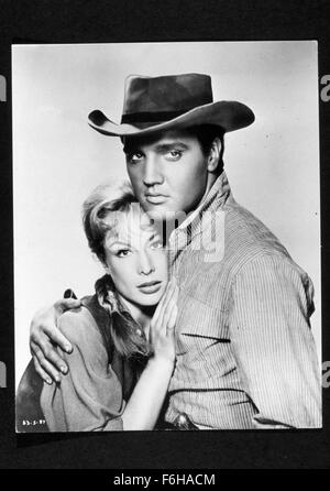 1960, Filmtitel: FLAMING STAR, Regie: DON SIEGEL, Studio: FOX, im Bild: BARBARA EDEN, ELVIS PRESLEY. (Bild Kredit: SNAP) Stockfoto