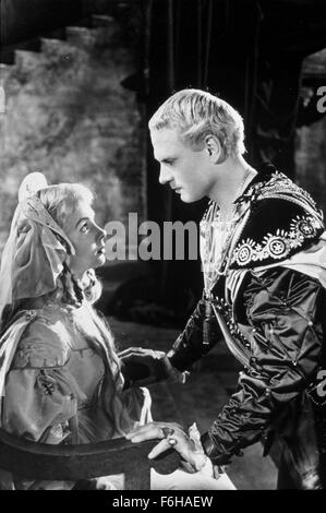 1948, Filmtitel: HAMLET, Regie: LAURENCE OLIVIER, abgebildet: 1948, AWARDS - Akademie, BEST PICTURE, LAURENCE OLIVIER, JEAN SIMMONS, OSCAR RETRO, OSCAR (Film), SHAKESPEARE. (Bild Kredit: SNAP) Stockfoto